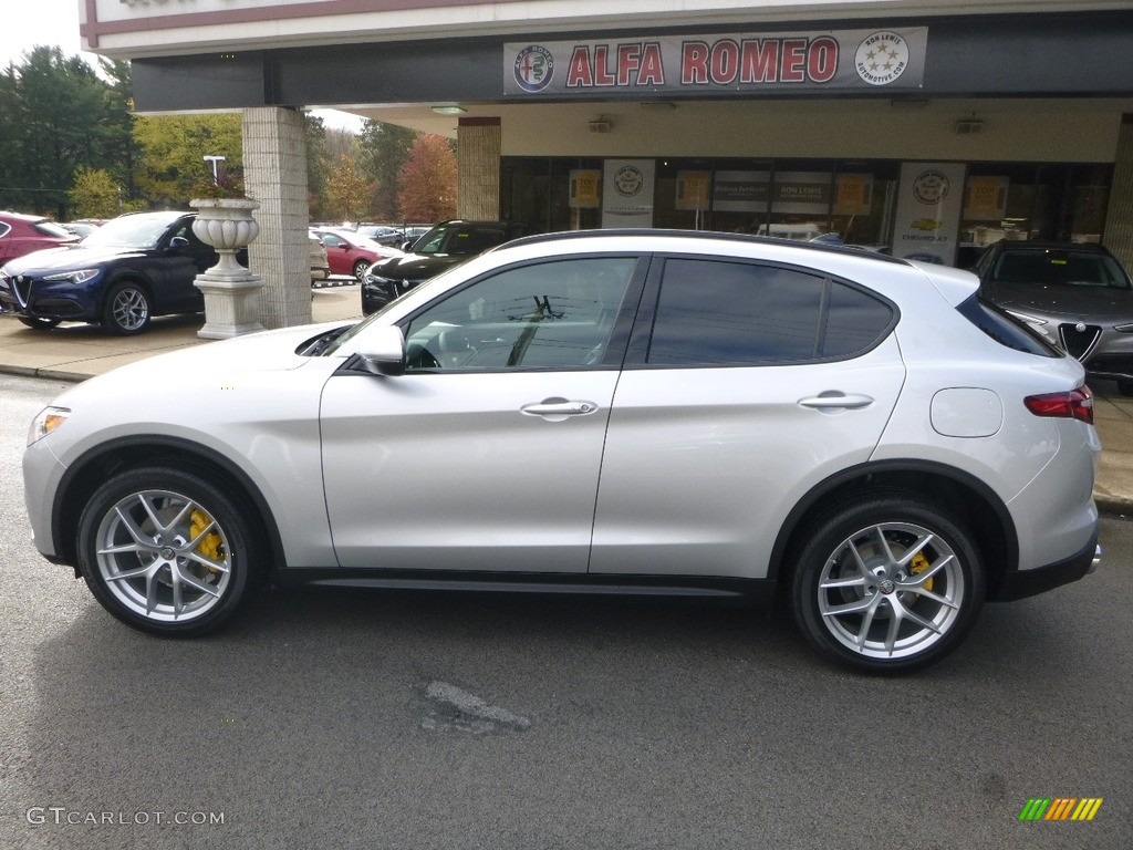 Silverstone Gray Metallic 2018 Alfa Romeo Stelvio Ti AWD Exterior Photo #123621568