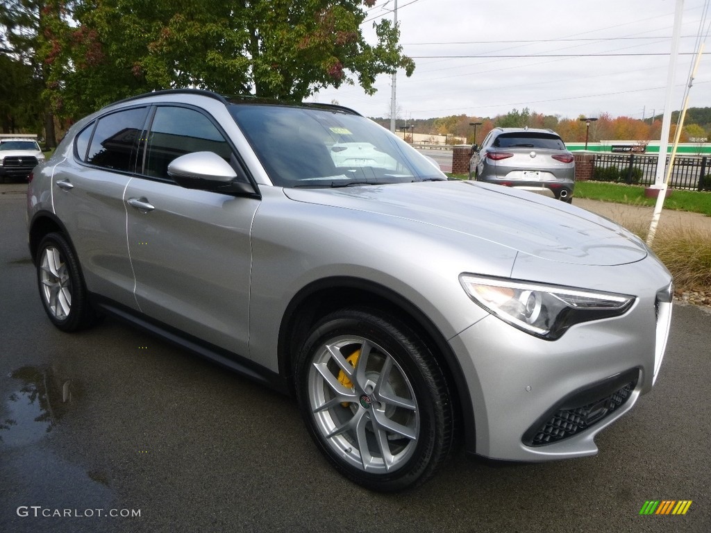 Silverstone Gray Metallic 2018 Alfa Romeo Stelvio Ti AWD Exterior Photo #123621751
