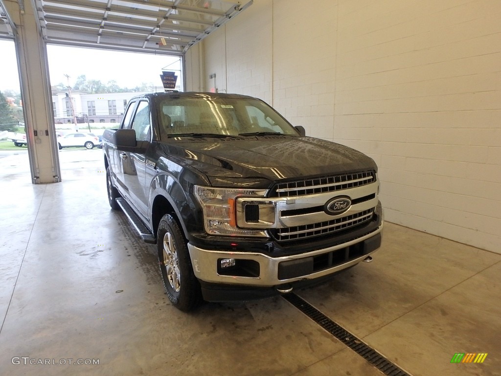 2018 F150 XLT SuperCab 4x4 - Shadow Black / Earth Gray photo #1