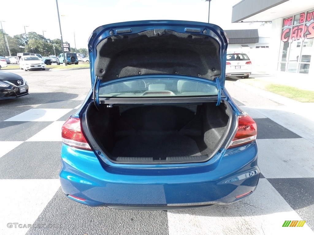 2015 Civic LX Sedan - Dyno Blue Pearl / Gray photo #5