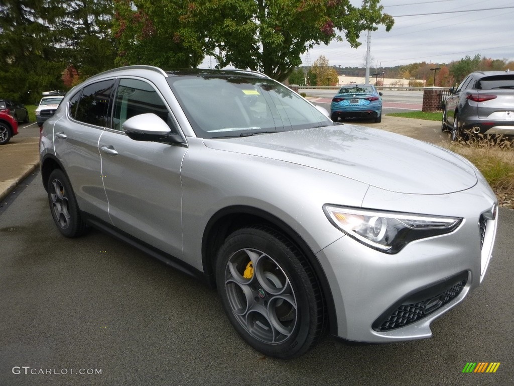 Silverstone Gray Metallic 2018 Alfa Romeo Stelvio AWD Exterior Photo #123624706