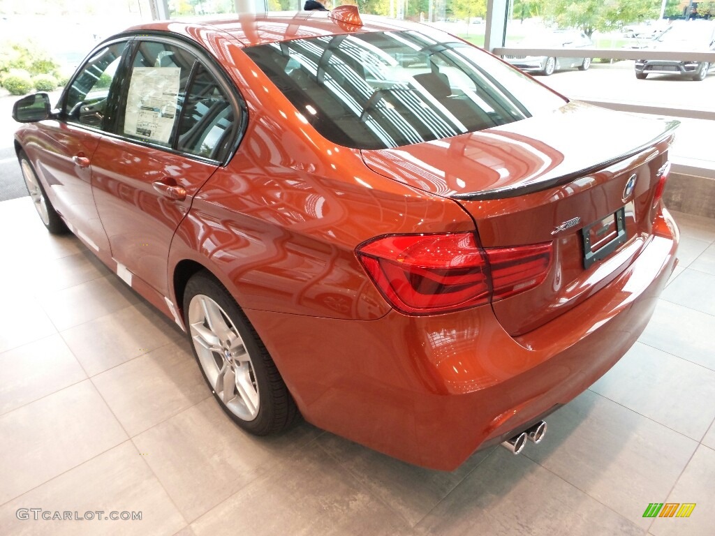 2018 3 Series 330i xDrive Sedan - Sunset Orange Metallic / Black photo #2