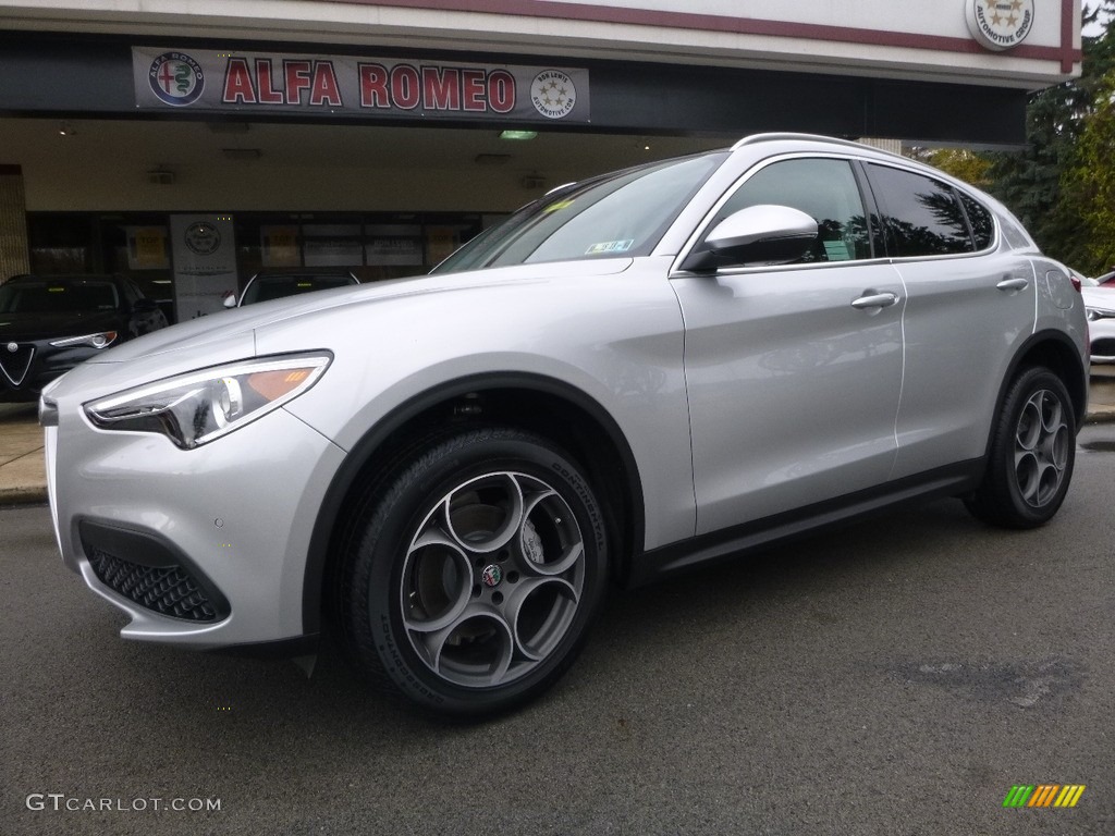2018 Stelvio Ti AWD - Silverstone Gray Metallic / Black/Black photo #2