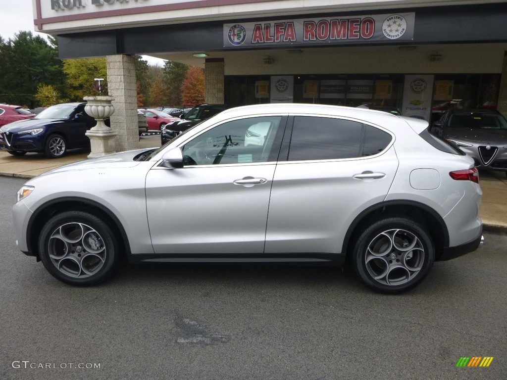 2018 Stelvio Ti AWD - Silverstone Gray Metallic / Black/Black photo #3