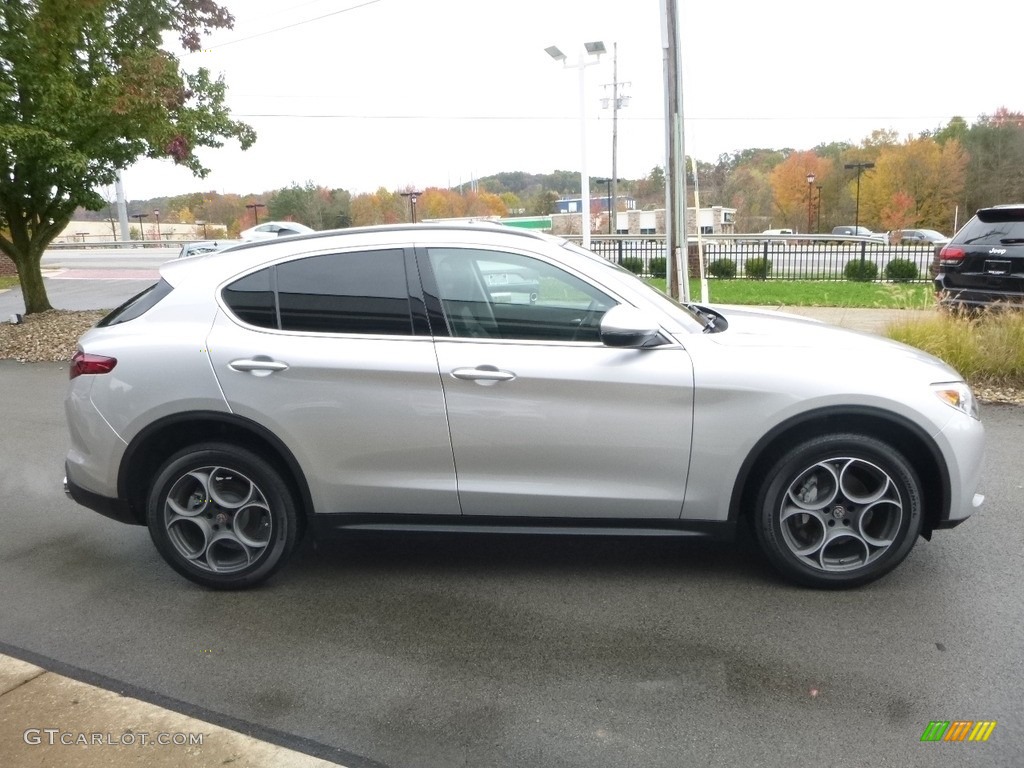 2018 Stelvio Ti AWD - Silverstone Gray Metallic / Black/Black photo #9