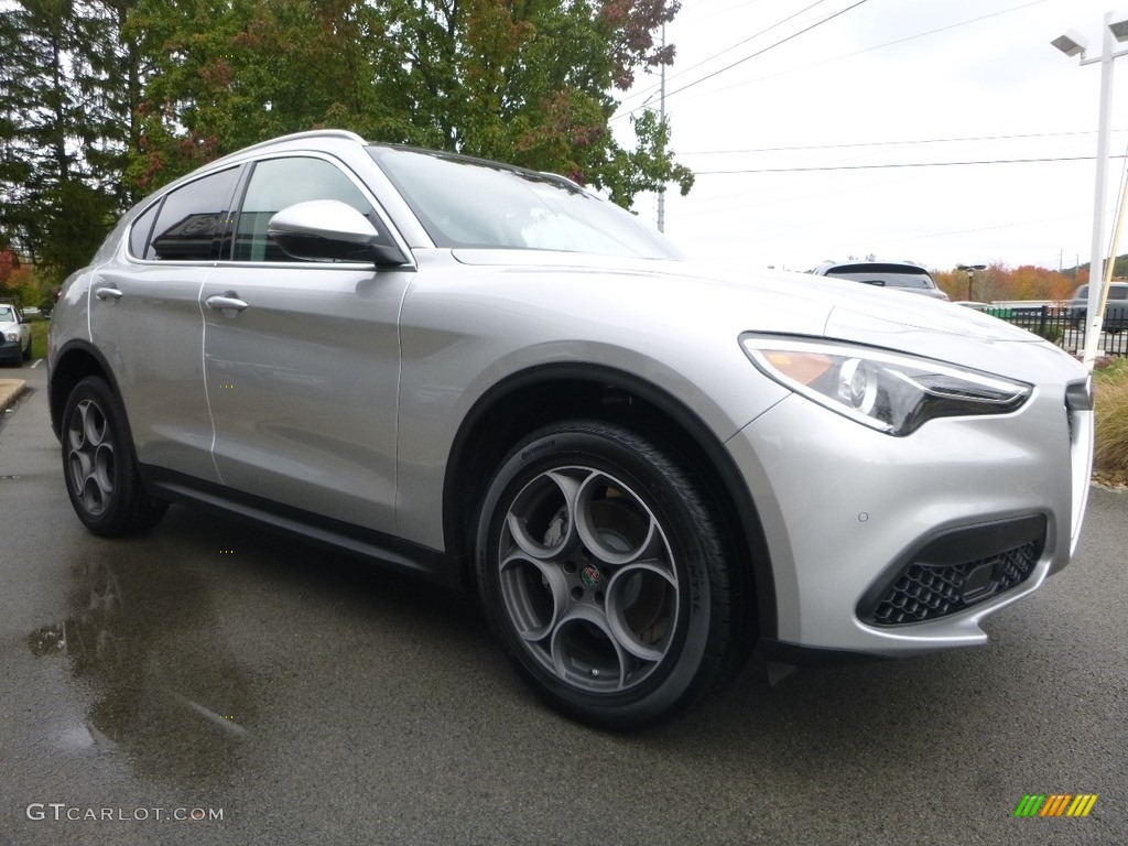 2018 Stelvio Ti AWD - Silverstone Gray Metallic / Black/Black photo #11