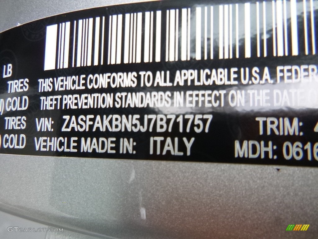 2018 Stelvio Ti AWD - Silverstone Gray Metallic / Black/Black photo #21