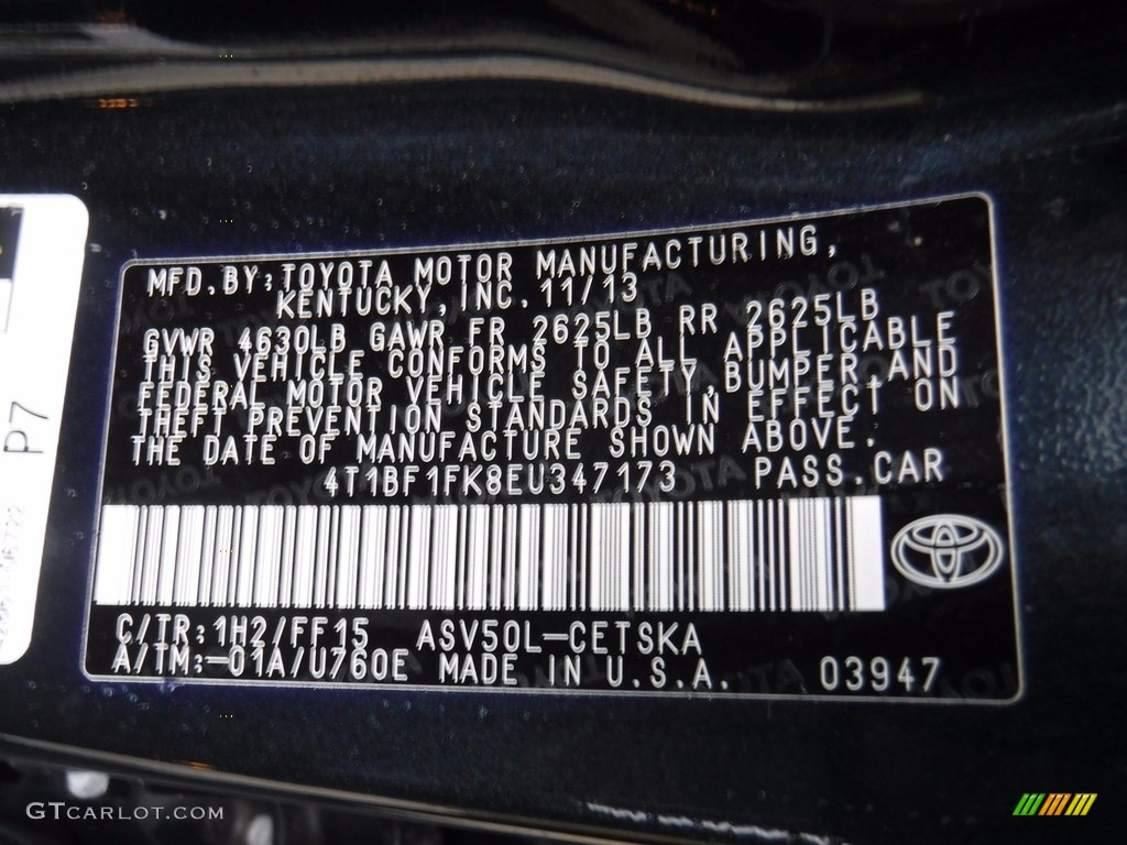 2014 Camry SE - Cosmic Gray Metallic / Black/Ash photo #24