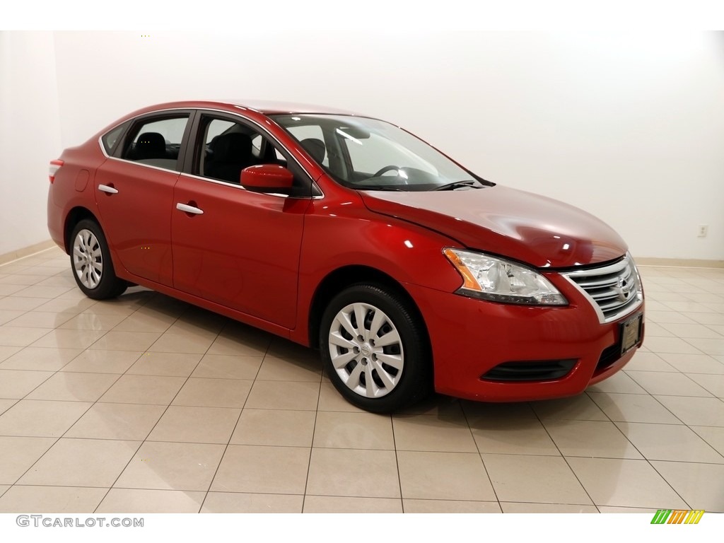 2014 Sentra SV - Red Brick / Charcoal photo #1