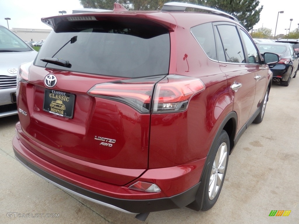 2018 RAV4 Limited AWD - Ruby Flare Pearl / Black photo #2
