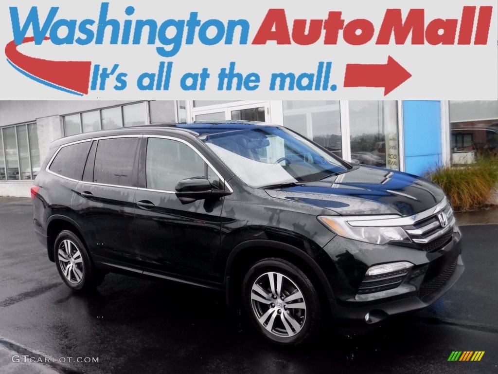 2016 Pilot EX-L AWD - Black Forest Pearl / Beige photo #1