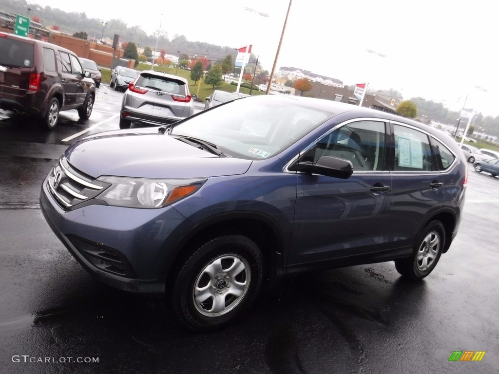 2014 CR-V LX AWD - Twilight Blue Metallic / Gray photo #4