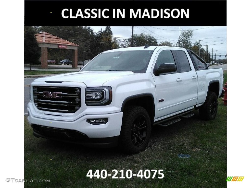 2018 Sierra 1500 SLT Double Cab 4WD - Summit White / Jet Black/­Spice Red photo #1