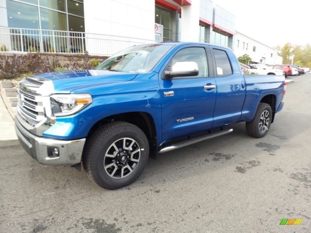 Blazing Blue Pearl 2018 Toyota Tundra Limited Double Cab 4x4 Exterior Photo #123636466