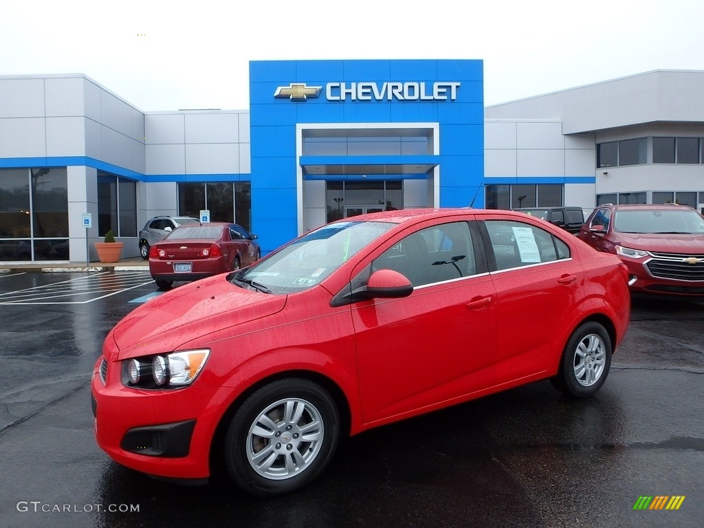 2012 Sonic LT Sedan - Victory Red / Jet Black/Dark Titanium photo #1
