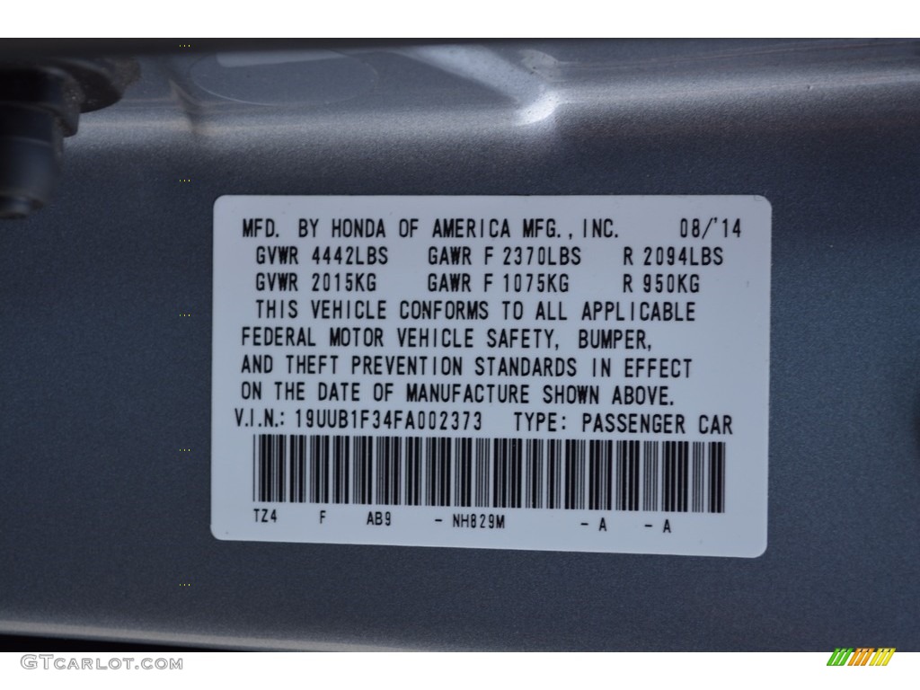 2015 TLX 2.4 - Slate Silver Metallic / Ebony photo #35