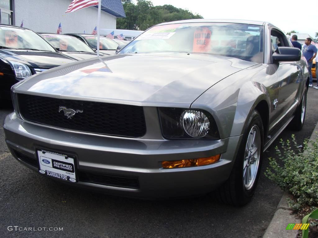 2009 Mustang V6 Premium Coupe - Vapor Silver Metallic / Light Graphite photo #1