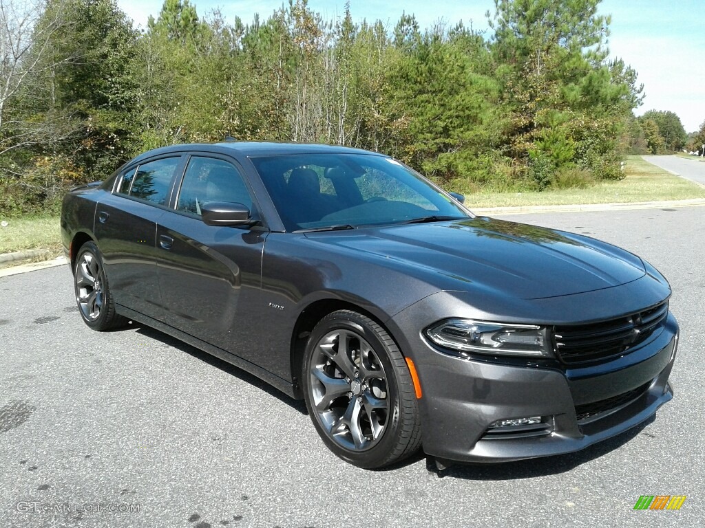 2016 Charger R/T - Granite Crystal Metallic / Black photo #4