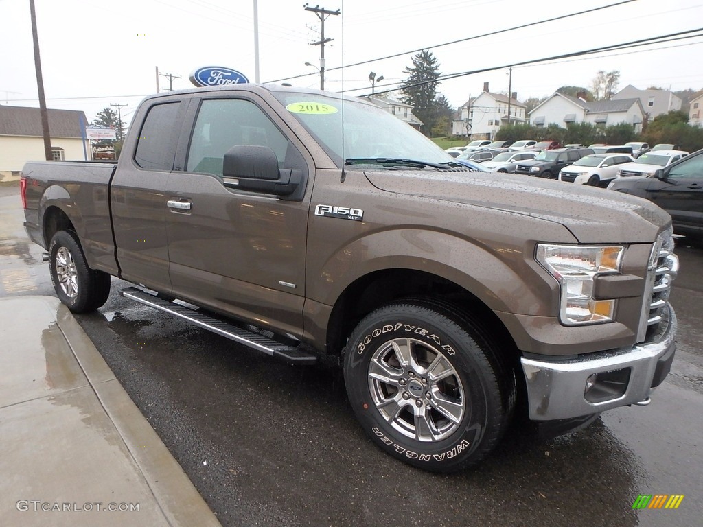 2015 F150 XLT SuperCab 4x4 - Caribou Metallic / Medium Earth Gray photo #3