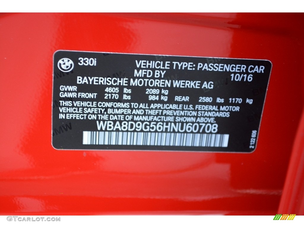 2017 3 Series 330i xDrive Sedan - Melbourne Red Metallic / Oyster photo #34