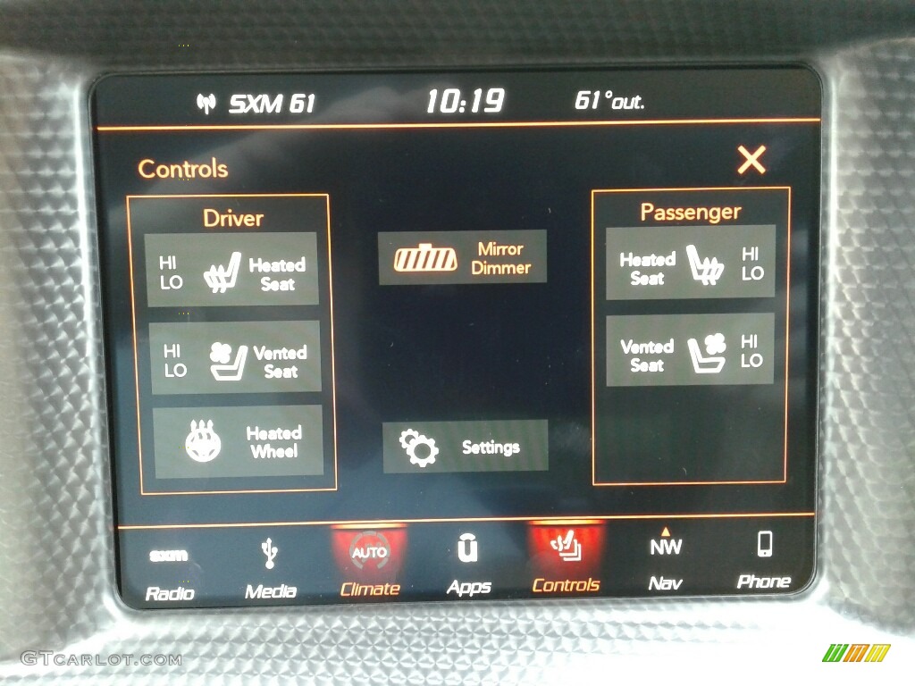 2018 Dodge Charger SRT Hellcat Controls Photo #123643249