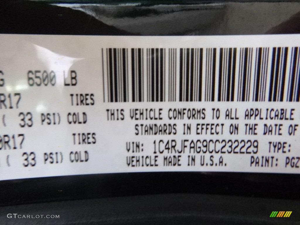 2012 Grand Cherokee Laredo 4x4 - Black Forest Green Pearl / Black photo #15