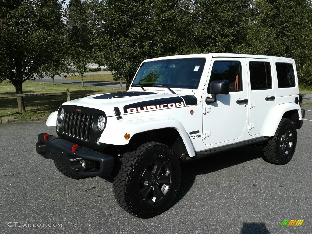 Bright White 2018 Jeep Wrangler Unlimited Rubicon Recon 4x4 Exterior Photo #123645049