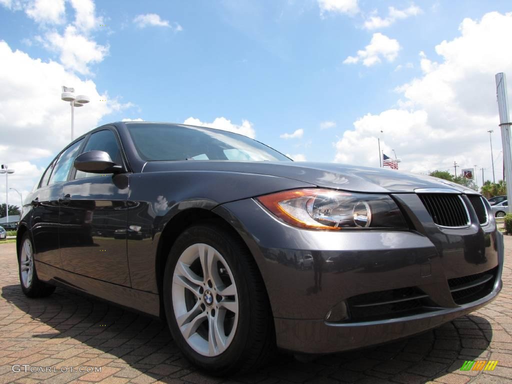 2008 3 Series 328i Sedan - Sparkling Graphite Metallic / Black photo #7