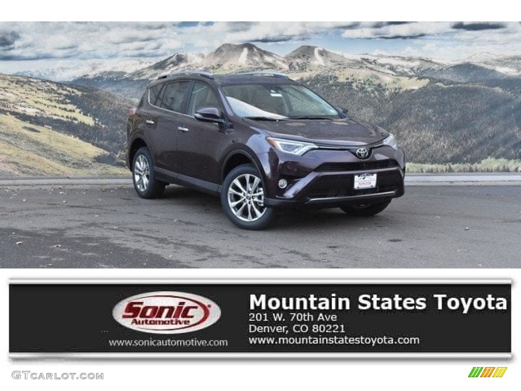 2018 RAV4 Limited AWD - Black Current Metallic / Nutmeg photo #1