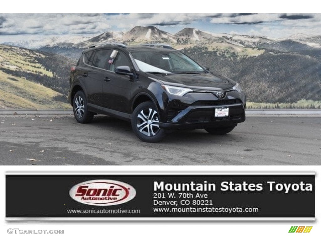 2018 RAV4 LE AWD - Black / Black photo #1