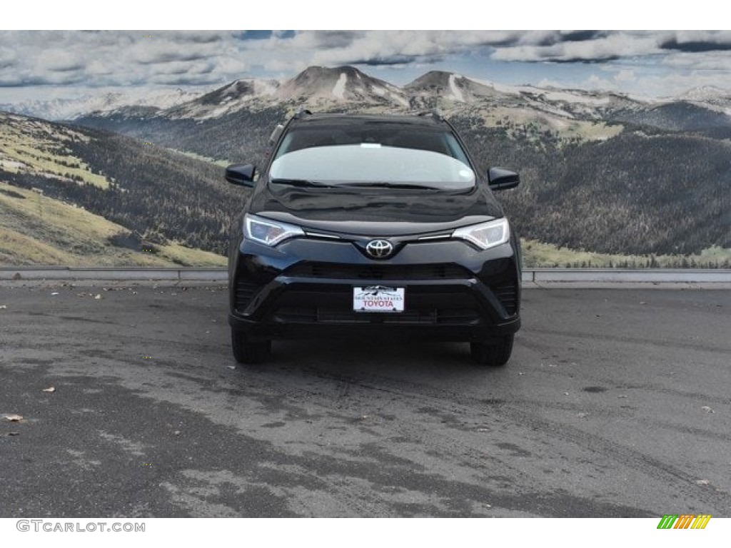 2018 RAV4 LE AWD - Black / Black photo #2