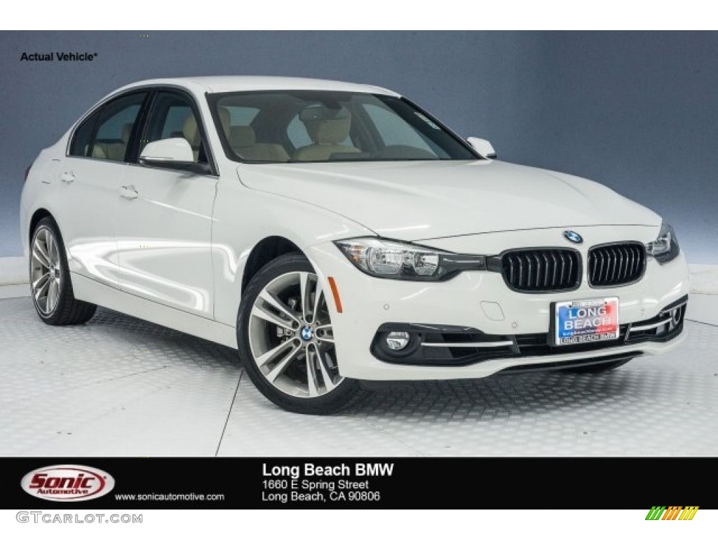 2017 3 Series 330i Sedan - Alpine White / Venetian Beige/Black photo #1