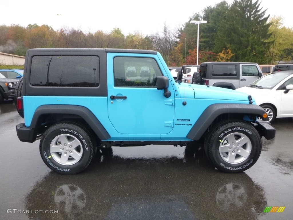 Chief Blue 2018 Jeep Wrangler Sport 4x4 Exterior Photo #123652975