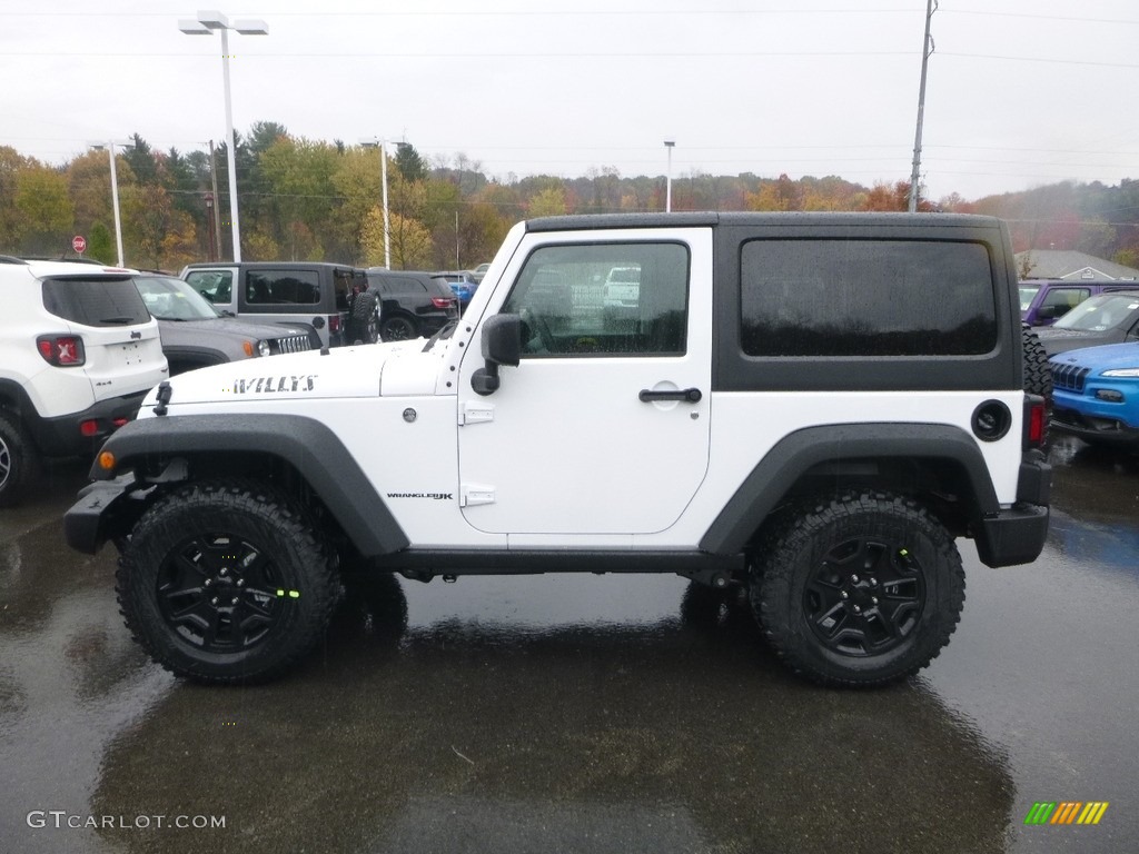 Bright White 2018 Jeep Wrangler Willys Wheeler Edition 4x4 Exterior Photo #123655960