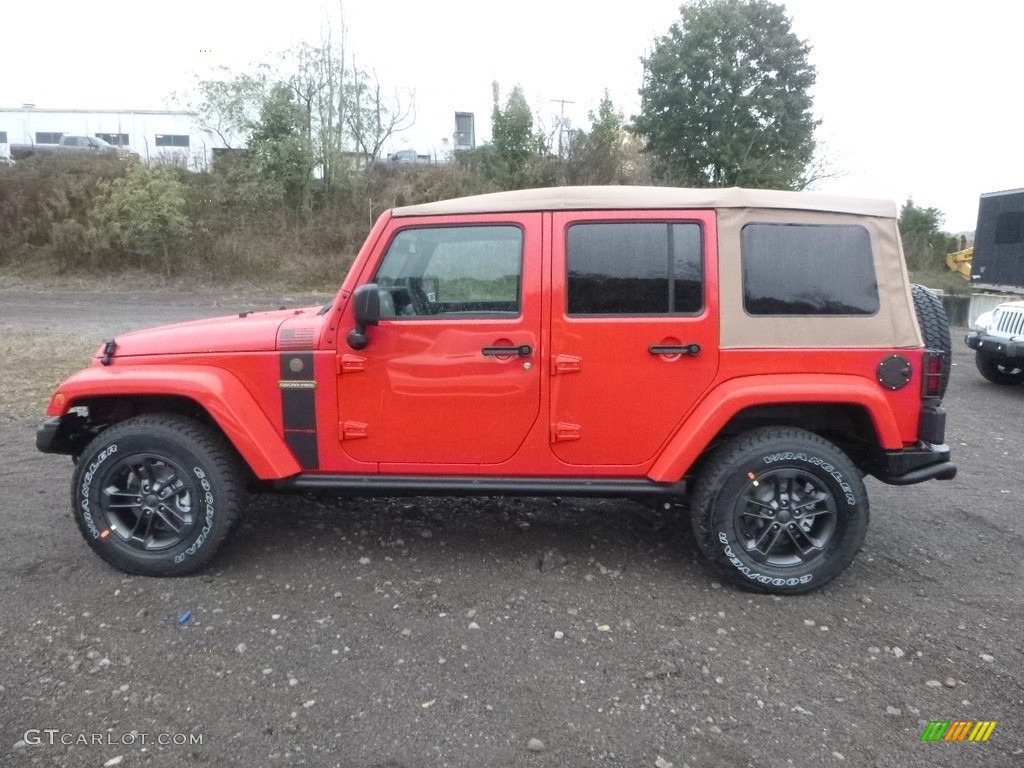 Firecracker Red 2018 Jeep Wrangler Unlimited Freedom Edition 4X4 Exterior Photo #123656377