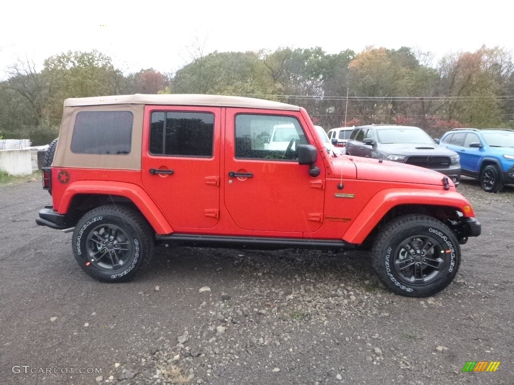 Firecracker Red 2018 Jeep Wrangler Unlimited Freedom Edition 4X4 Exterior Photo #123656470