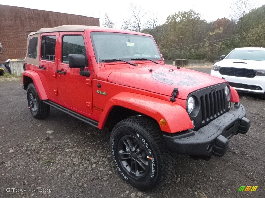 Firecracker Red 2018 Jeep Wrangler Unlimited Freedom Edition 4X4 Exterior Photo #123656493