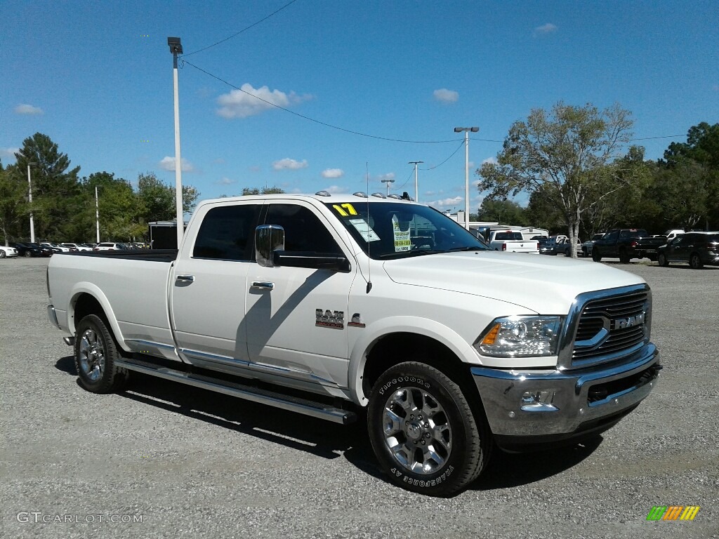 2017 3500 Limited Crew Cab 4x4 - Pearl White / Black photo #7