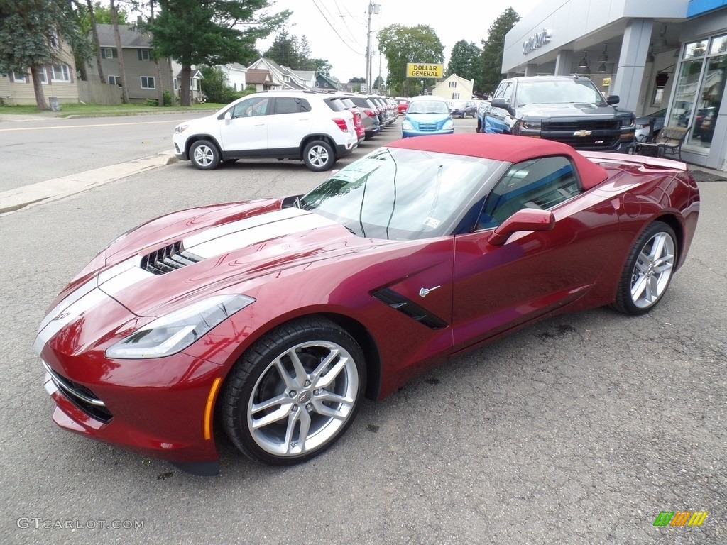 2018 Corvette Stingray Convertible - Long Beach Red Metallic Tintcoat / Gray photo #8