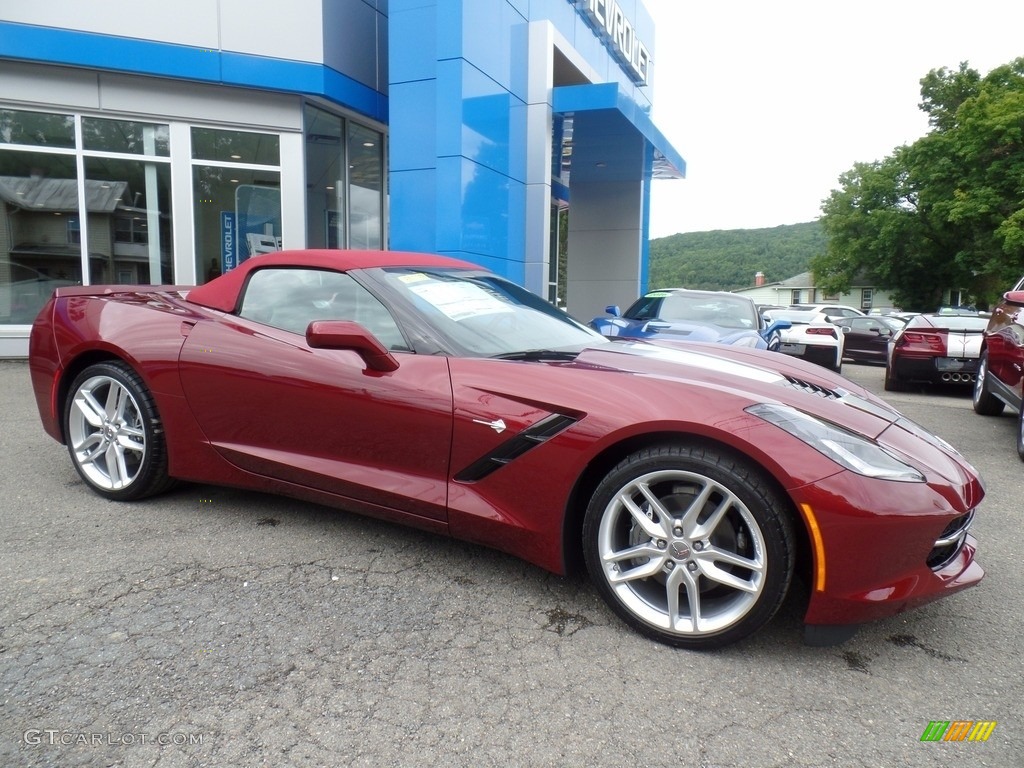 2018 Corvette Stingray Convertible - Long Beach Red Metallic Tintcoat / Gray photo #16