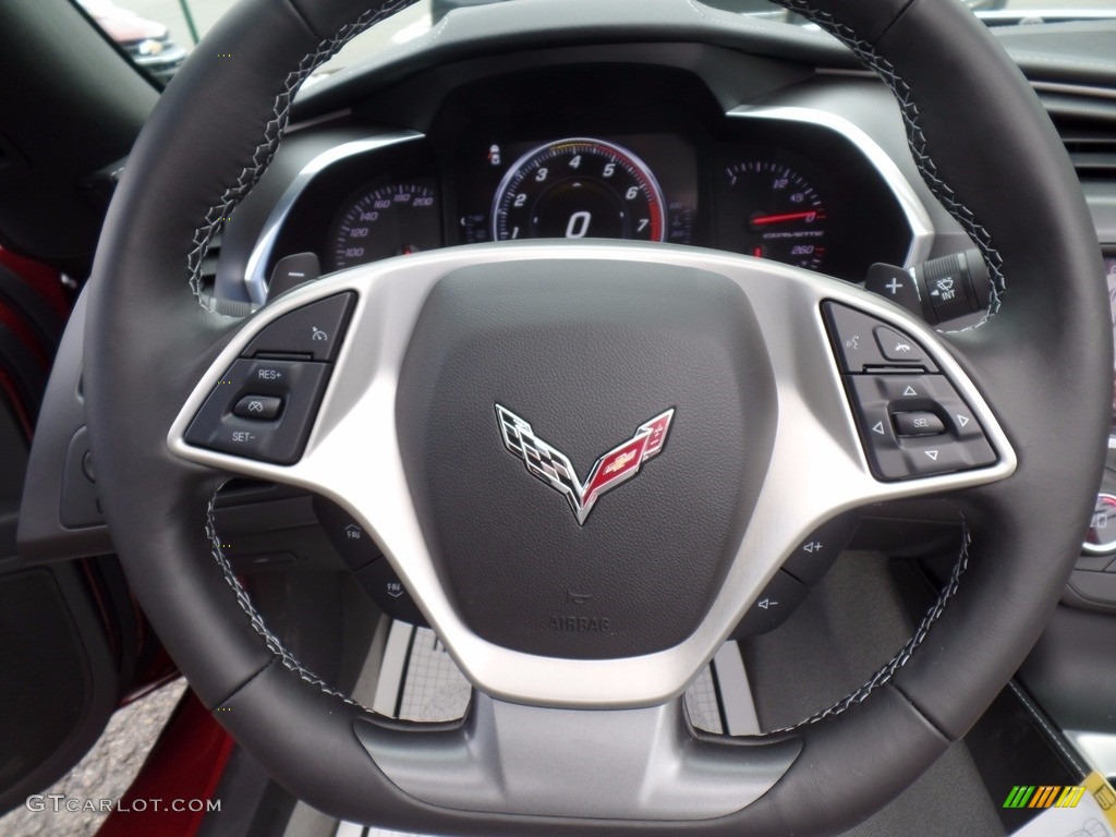 2018 Chevrolet Corvette Stingray Convertible Gray Steering Wheel Photo #123657184