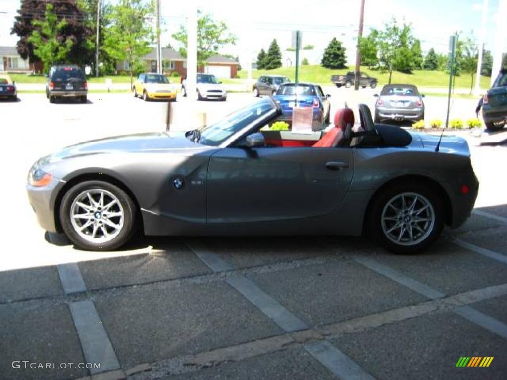 2003 Z4 2.5i Roadster - Sterling Grey Metallic / Red photo #5