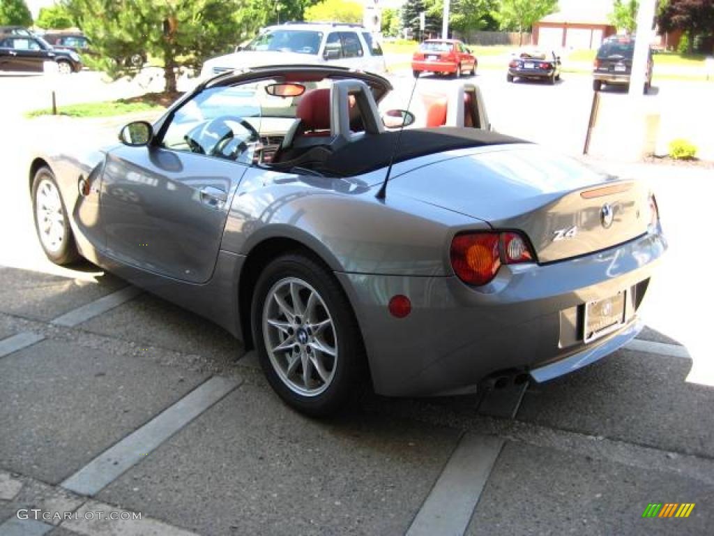 2003 Z4 2.5i Roadster - Sterling Grey Metallic / Red photo #6
