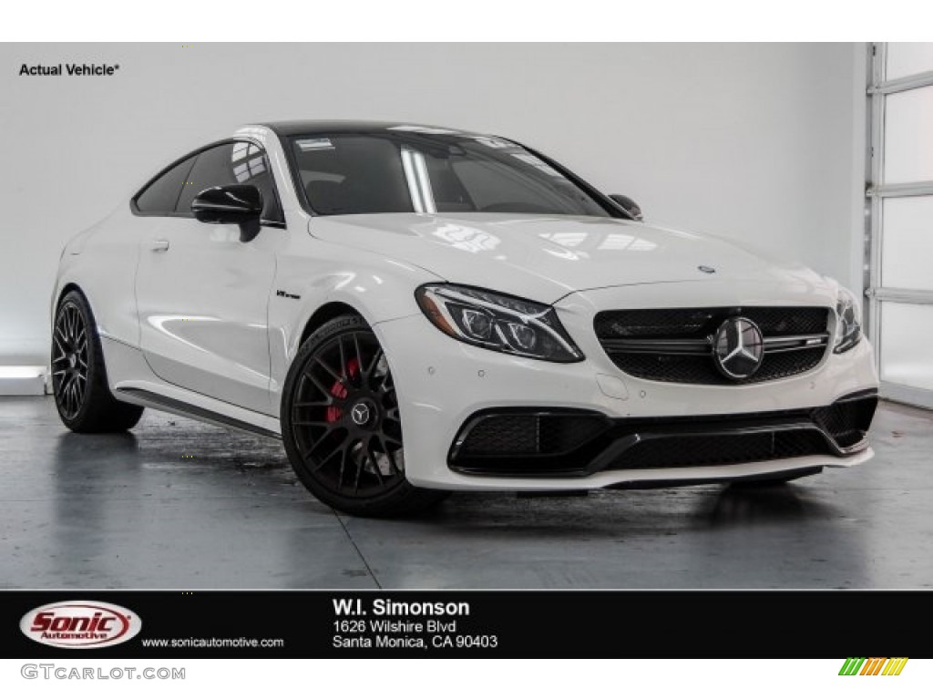 2017 C 63 AMG S Coupe - Polar White / AMG Black/Red Pepper photo #1