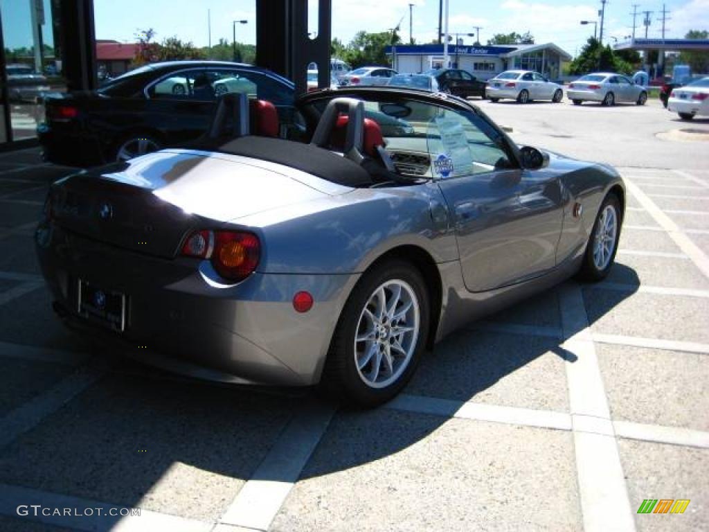 2003 Z4 2.5i Roadster - Sterling Grey Metallic / Red photo #8