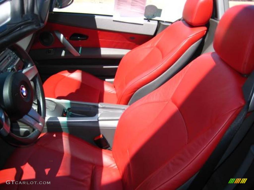 2003 Z4 2.5i Roadster - Sterling Grey Metallic / Red photo #14