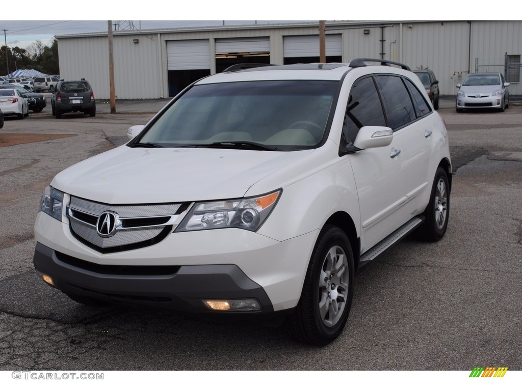 2008 MDX Technology - Aspen White Pearl / Taupe photo #1