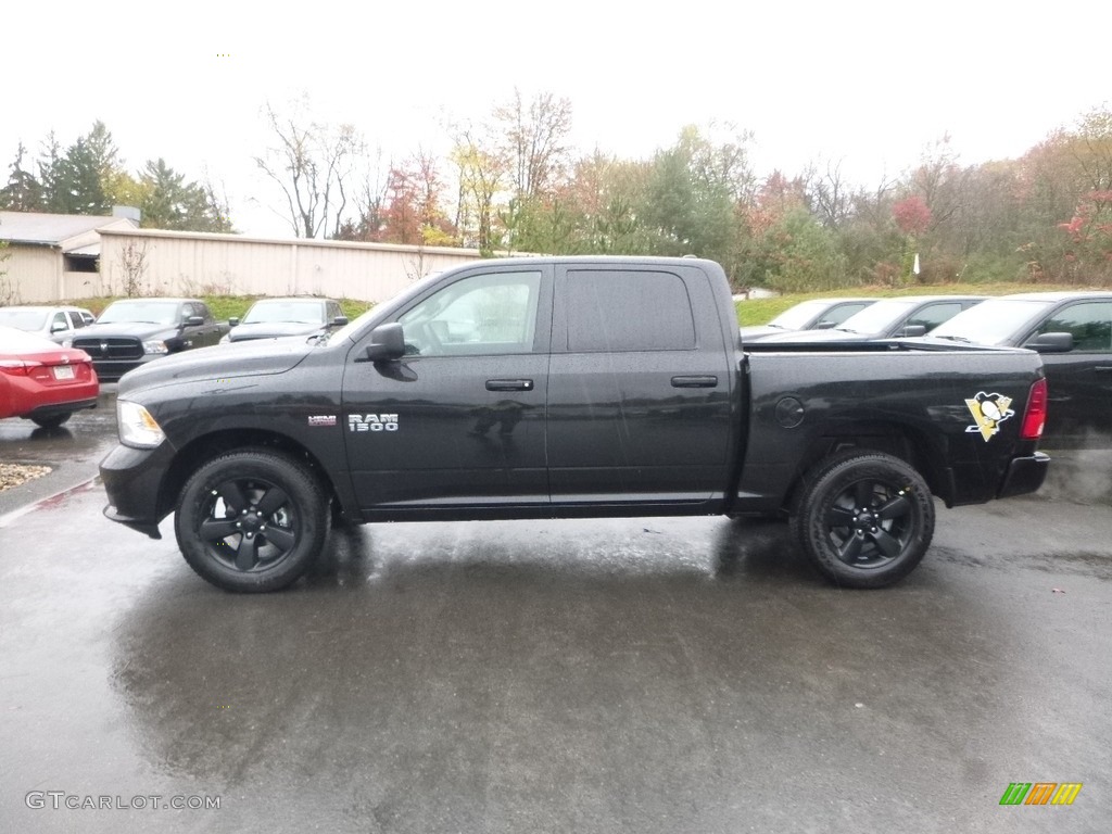 2018 1500 Express Crew Cab 4x4 - Brilliant Black Crystal Pearl / Black/Diesel Gray photo #2