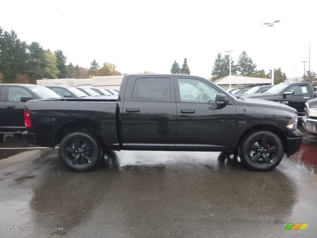 2018 1500 Big Horn Crew Cab 4x4 - Brilliant Black Crystal Pearl / Black/Diesel Gray photo #6