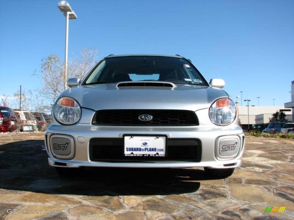 2002 Impreza WRX Wagon - Platinum Silver Metallic / Black photo #2